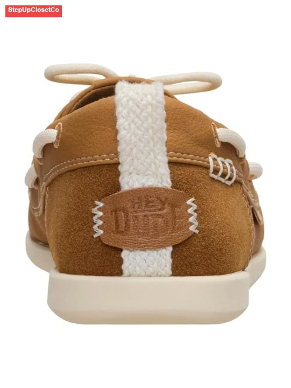 Women's Boat Shoe Slip-On with Stretch Lace, Lightweight Flexible Sole